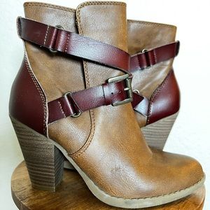 Buckle Heeled Ankle Bootie
